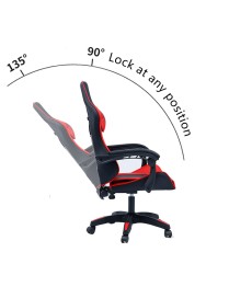 Καρέκλα γραφείου gaming William pakoworld PU μαύρο-κόκκινο