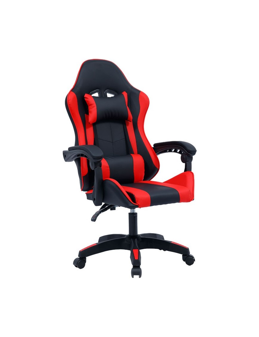 Καρέκλα γραφείου gaming William pakoworld PU μαύρο-κόκκινο