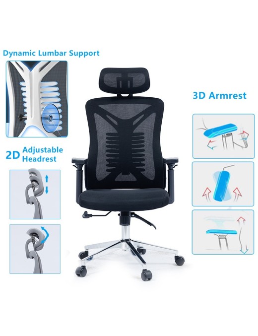 Καρέκλα γραφείου διευθυντή Andrew pakoworld mesh μαύρο