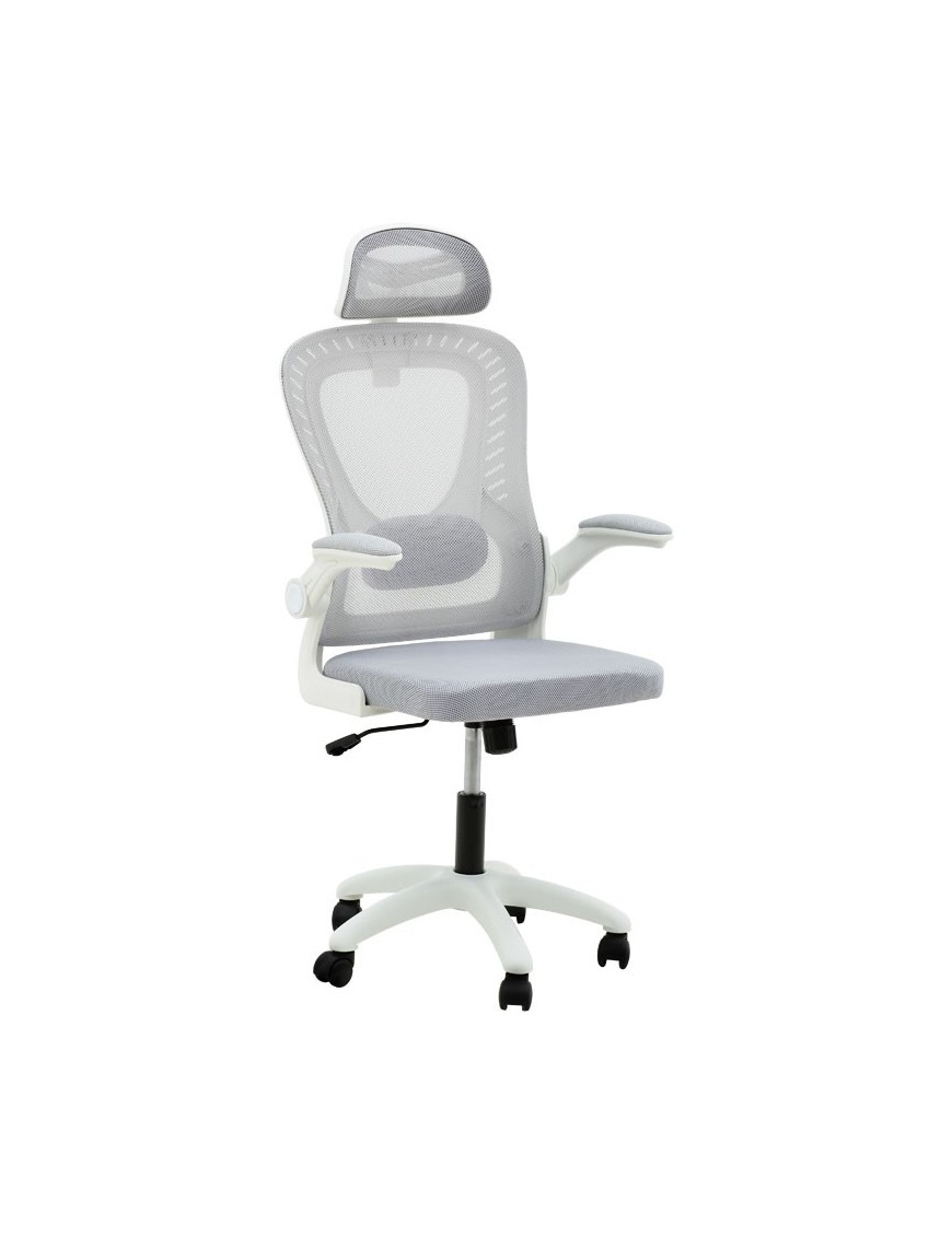 Καρέκλα γραφείου διευθυντή Delilah pakoworld mesh ανοιχτό γκρι