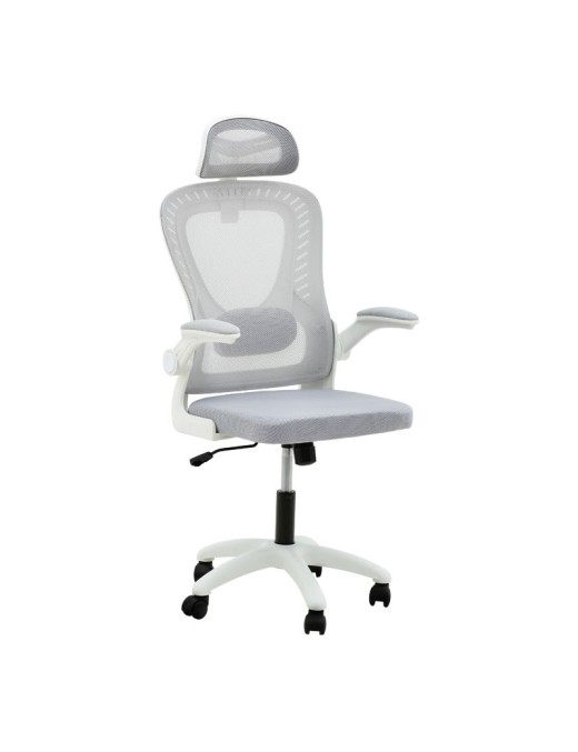 Καρέκλα γραφείου διευθυντή Delilah pakoworld mesh ανοιχτό γκρι