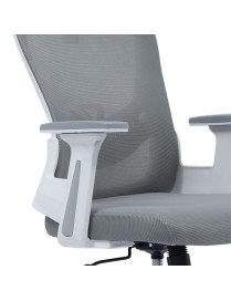 Καρέκλα γραφείου διευθυντή Ignatius pakoworld mesh ανοιχτό γκρι