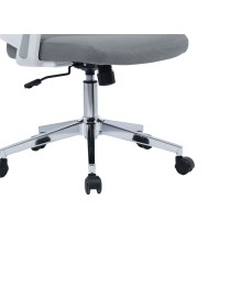 Καρέκλα γραφείου διευθυντή Ignatius pakoworld mesh ανοιχτό γκρι