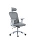 Καρέκλα γραφείου διευθυντή Ignatius pakoworld mesh ανοιχτό γκρι