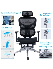 Καρέκλα γραφείου διευθυντή με υποπόδιο Thelonius pakoworld mesh μαύρο