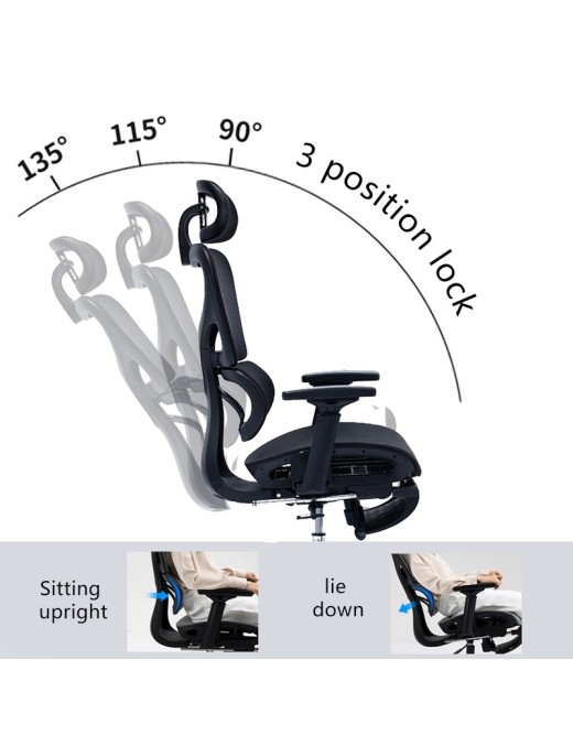 Καρέκλα γραφείου διευθυντή με υποπόδιο Thelonius pakoworld mesh μαύρο
