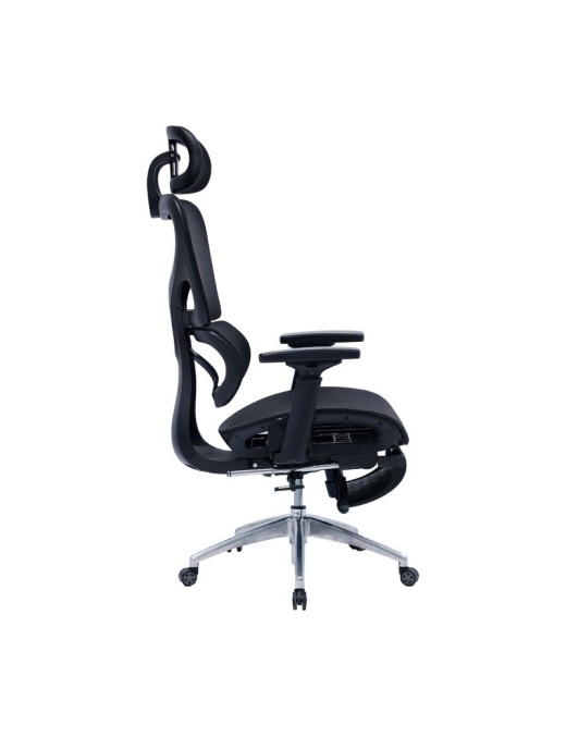 Καρέκλα γραφείου διευθυντή με υποπόδιο Thelonius pakoworld mesh μαύρο