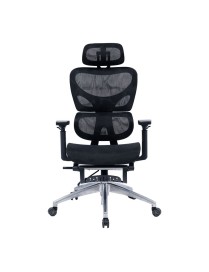 Καρέκλα γραφείου διευθυντή με υποπόδιο Thelonius pakoworld mesh μαύρο