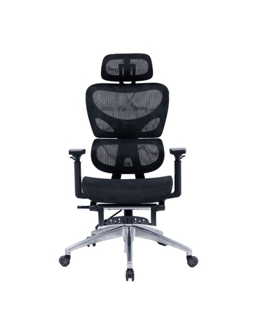 Καρέκλα γραφείου διευθυντή με υποπόδιο Thelonius pakoworld mesh μαύρο