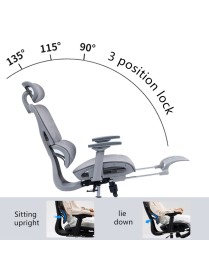 Καρέκλα γραφείου διευθυντή με υποπόδιο Thelonius pakoworld mesh γκρι