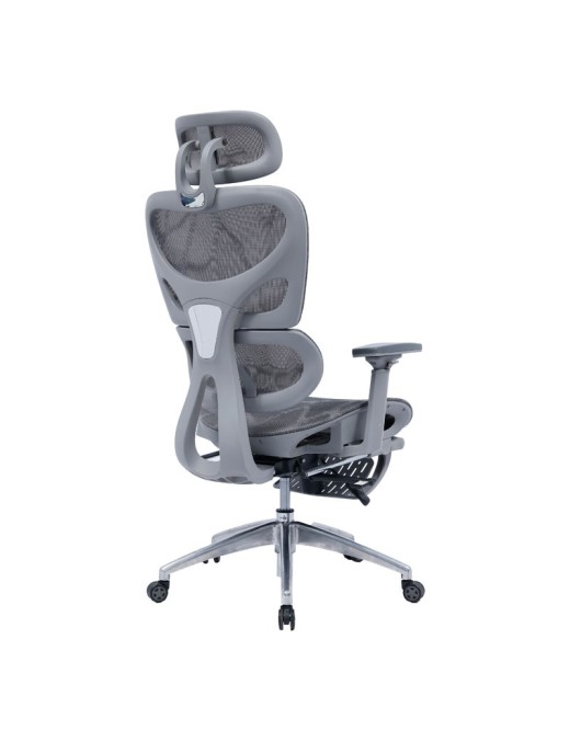 Καρέκλα γραφείου διευθυντή με υποπόδιο Thelonius pakoworld mesh γκρι