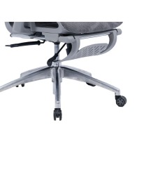 Καρέκλα γραφείου διευθυντή με υποπόδιο Thelonius pakoworld mesh γκρι