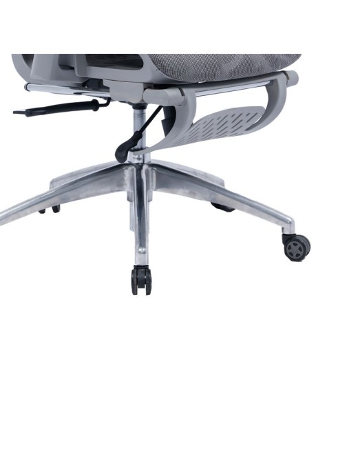 Καρέκλα γραφείου διευθυντή με υποπόδιο Thelonius pakoworld mesh γκρι