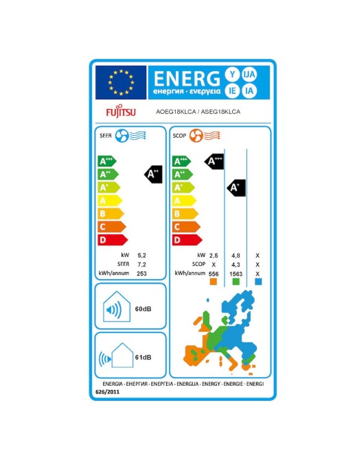 Fujitsu ASEG18KLCA/AOEG18KLCA ΚΛΙΜΑΤΙΣΤΙΚΟ INVERTER