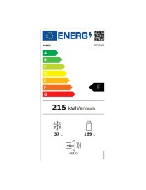 Robin CRT-2260BL Ψυγείο Δίπορτο 206lt Υ143xΠ54.5xΒ55.5εκ. Μαύρο