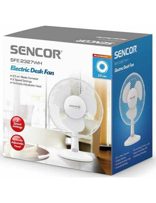 Sencor SFE 2327WH Επιτραπέζιος Ανεμιστήρας 30W με Διάμετρο 23cm