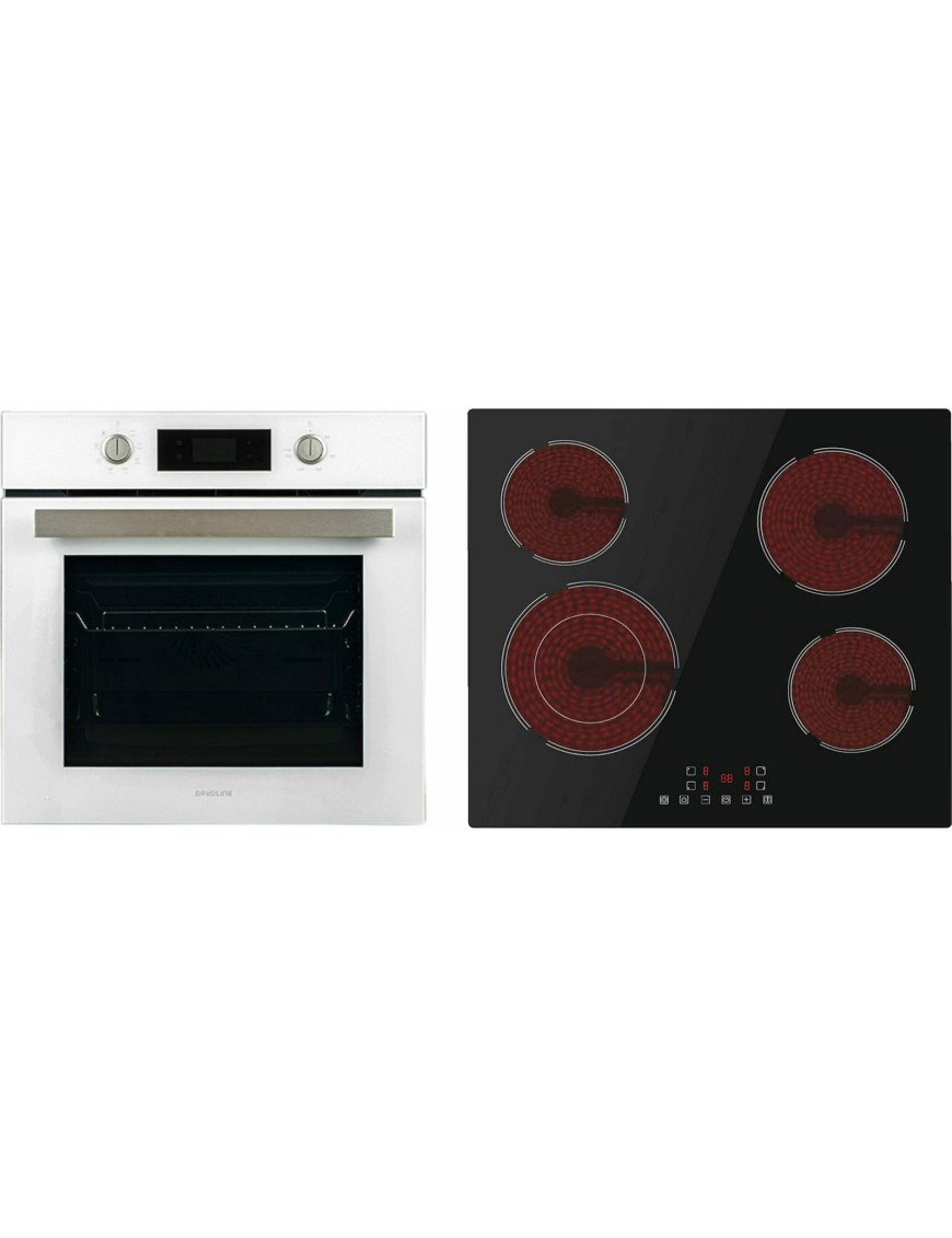 Davoline DSWO 8004 + AVO 5446 Φούρνος άνω Πάγκου 72lt με Εστίες Κεραμικές