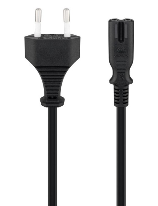 GOOBAY καλώδιο τροφοδοσίας Euro 50084, 2x0.75 mm², 1.5m, μαύρο