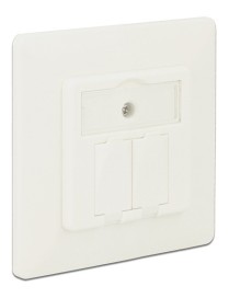 DELOCK Wall Outlet για Keystone 86219, 2 Port