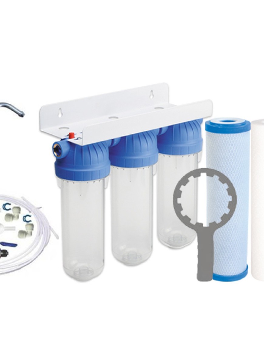 USTM FS-3 WFW EMI Σύστημα Φιλτραρίσματος Νερού Κάτω Πάγκου Κομπλέ (Με όλα τα Φίλτρα & Εξαρτήματα) 0013596