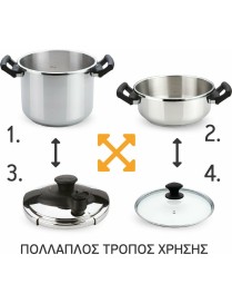 Izzy Multi Set Χύτρες Ταχύτητας Set Quattro 8lt και 4lt
