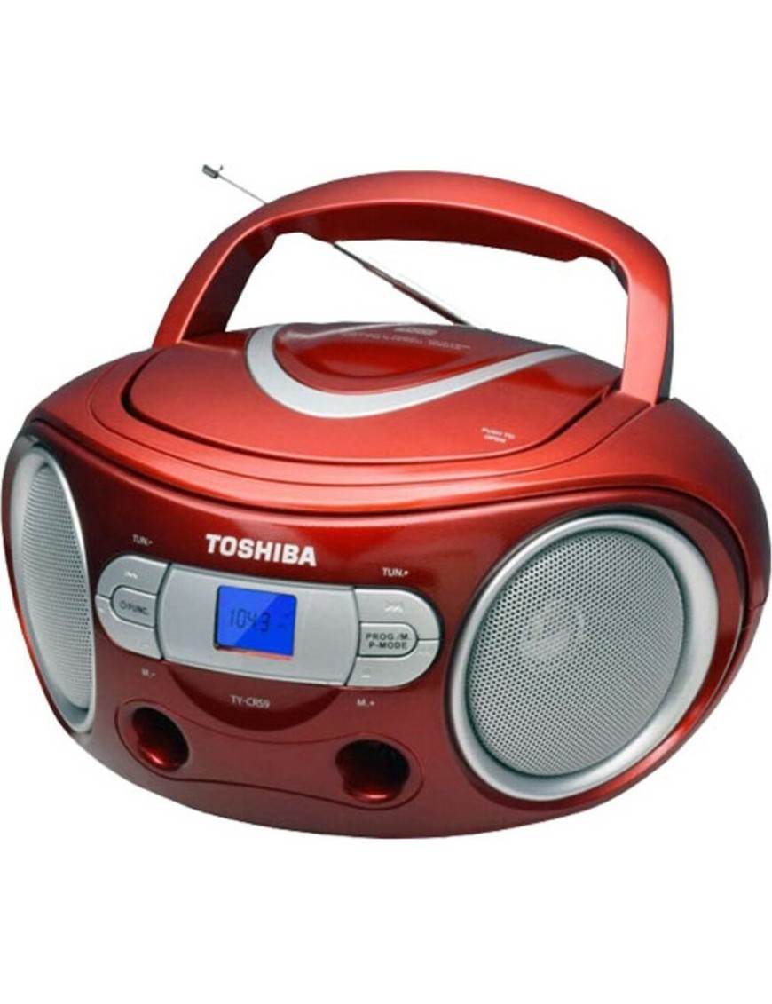 Toshiba Φορητό Ηχοσύστημα TY-CRS9 με CD / Ραδιόφωνο σε Κόκκινο Χρώμα