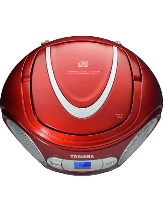 Toshiba Φορητό Ηχοσύστημα TY-CRS9 με CD / Ραδιόφωνο σε Κόκκινο Χρώμα