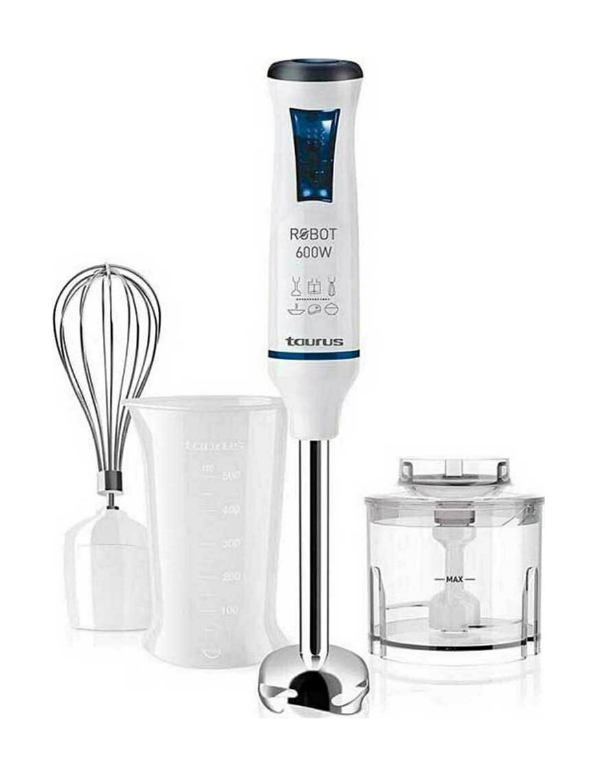 Taurus Robot 600 Easy Plus Ραβδομπλέντερ με Ανοξείδωτη Ράβδο 600W Λευκό