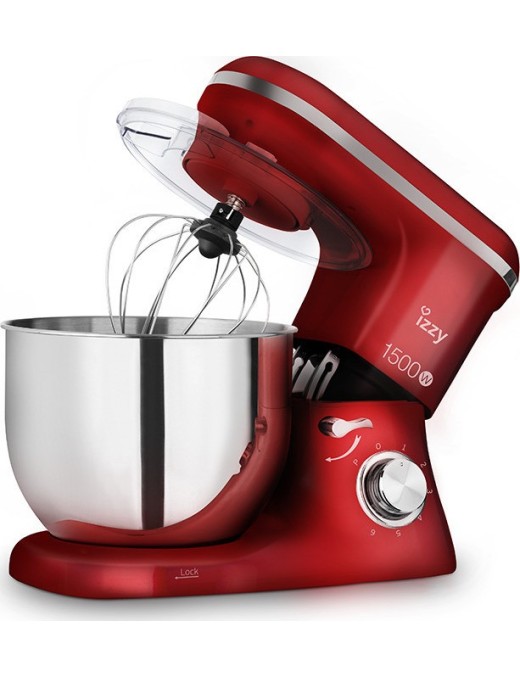 Izzy IZ-1500 Κουζινομηχανή 1400W με Ανοξείδωτο Κάδο 7lt Spicy Red