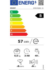 Brandt WFB194QWG Πλυντήριο Ρούχων 9kg 1400 Στροφών