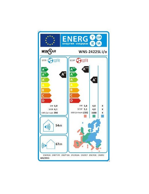WINSTAR WNS-2422SL IDU/ODU Inverter Κλιματιστικό