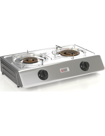 Thermogatz KS-2S-2-10SRB Επιτραπέζια Εστία Υγραερίου Διπλή Inox