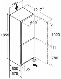 Liebherr CNsfd 5203 Pure Ψυγειοκαταψύκτης 330lt NoFrost Υ185.5xΠ59.7xΒ67.5εκ. Inox