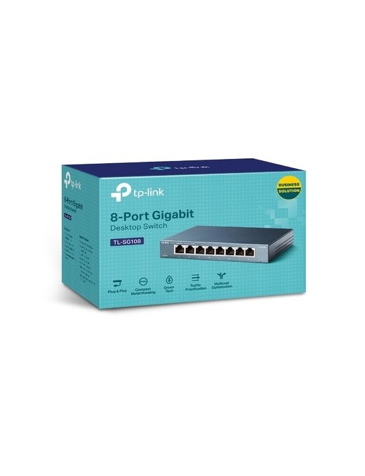 TP-LINK Desktop Switch TL-SG108 8 Θυρών, 10/100/1000Mbps, Ver. 6.0