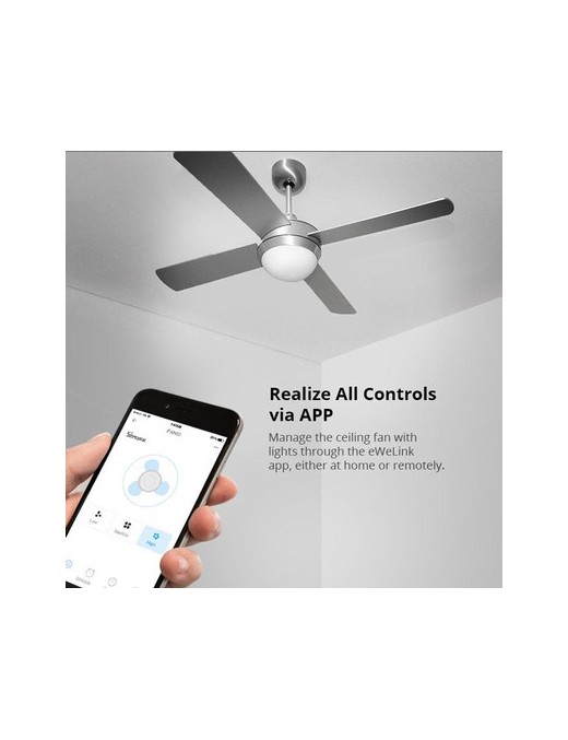 SONOFF smart διακόπτης ανεμιστήρα οροφής IFAN04 με RF χειριστήριο, Wi-Fi